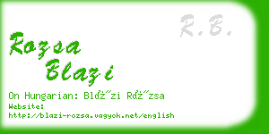 rozsa blazi business card